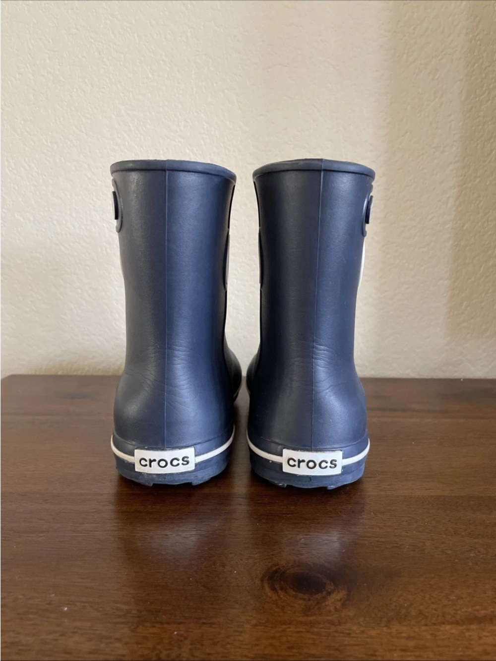 Crocs Jaunt Shorty Rain Boots Pull On Shoes Booties Womens Sz 7 Navy Blue 15769 - Picture 10 of 14